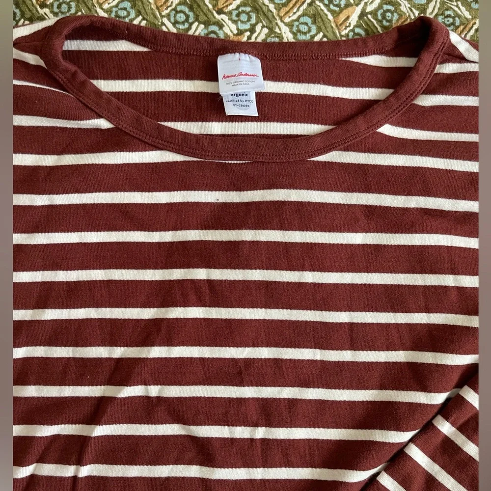 Hanna Anderson Women’s Striped Brown and White Loungewear Set - Picture 6 of 11